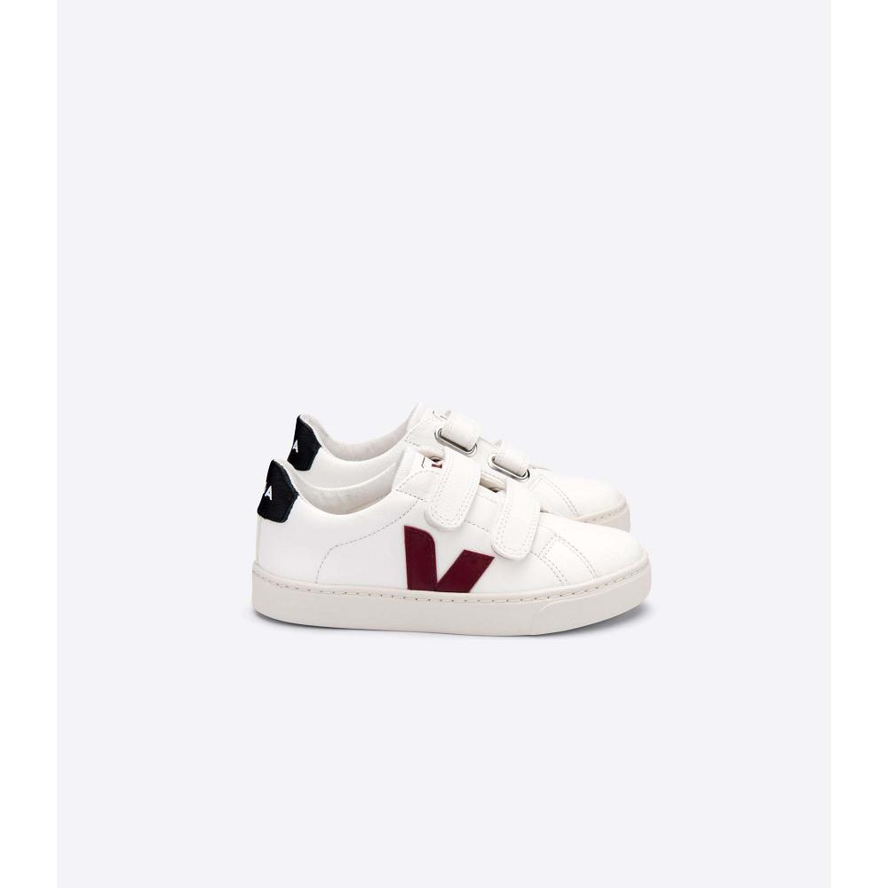 Kids\' Veja ESPLAR CHROMEFREE Shoes White/Black/Red | ZA 727FDN